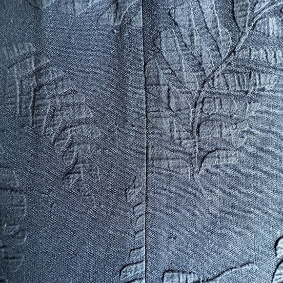 Lilly Pulitzer jacquard palm leaf bell sleeve Midnight Blue Leaf Dress size 10 - Picture 6 of 14